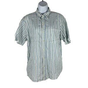 U.S. Expedition Women's Medium Striped Short-Sleeve Button-Down Shirt